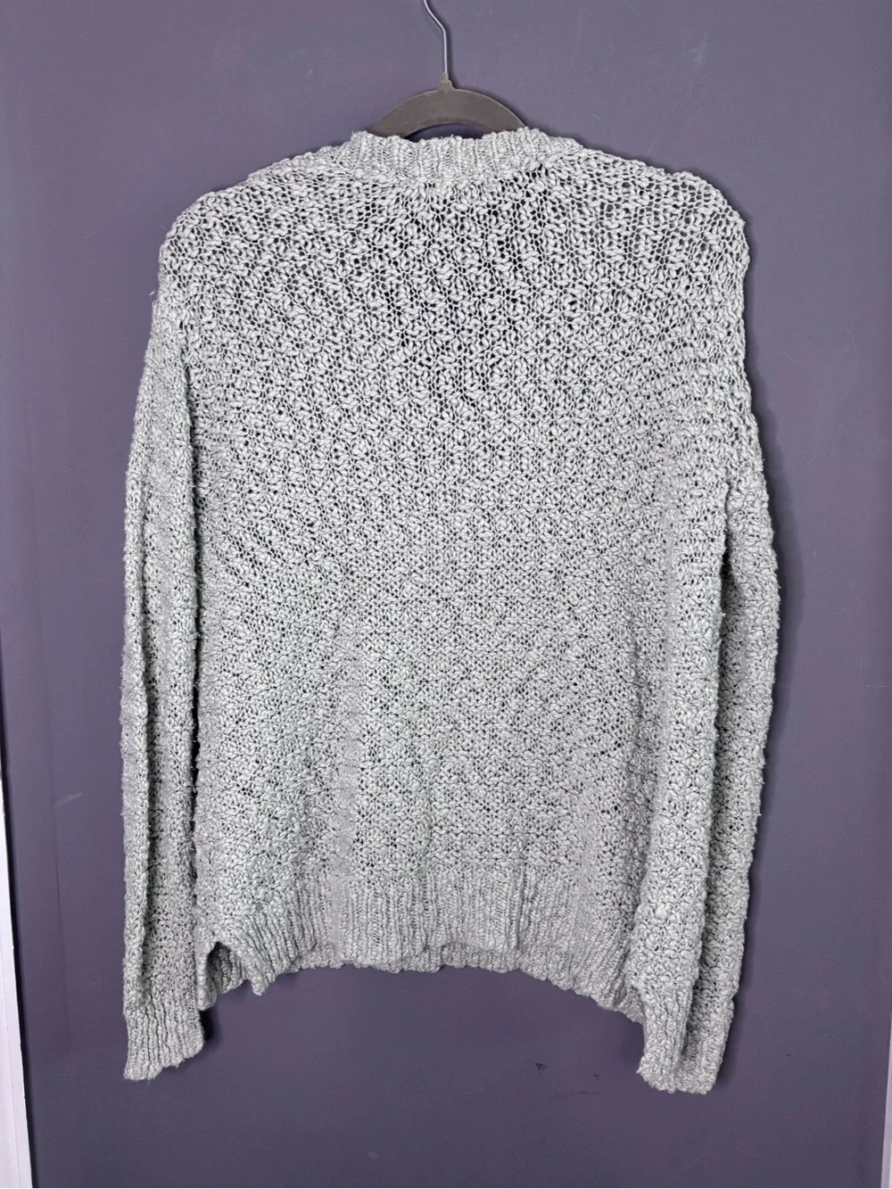 Kimchi Blue Urban Outfitters Mint Green Open Stitch V Neck Sweater Small